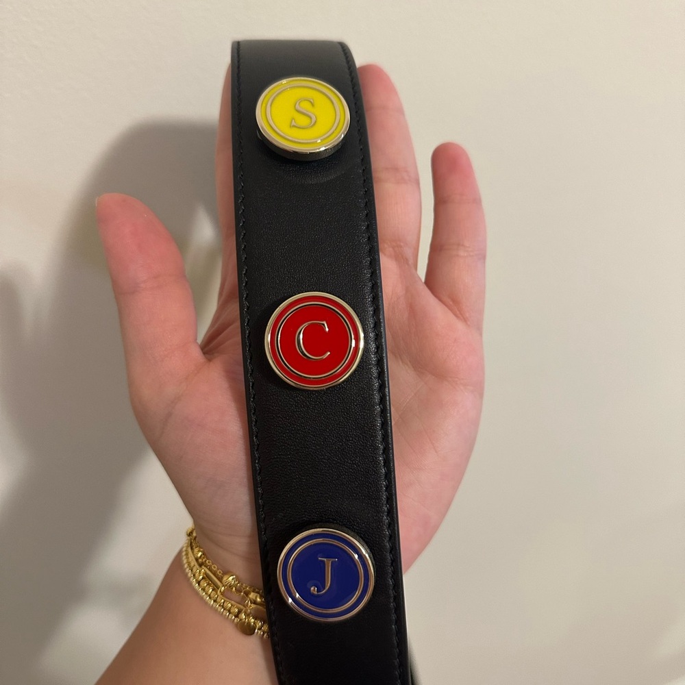 Black Lady Dior ABC crossbody strap